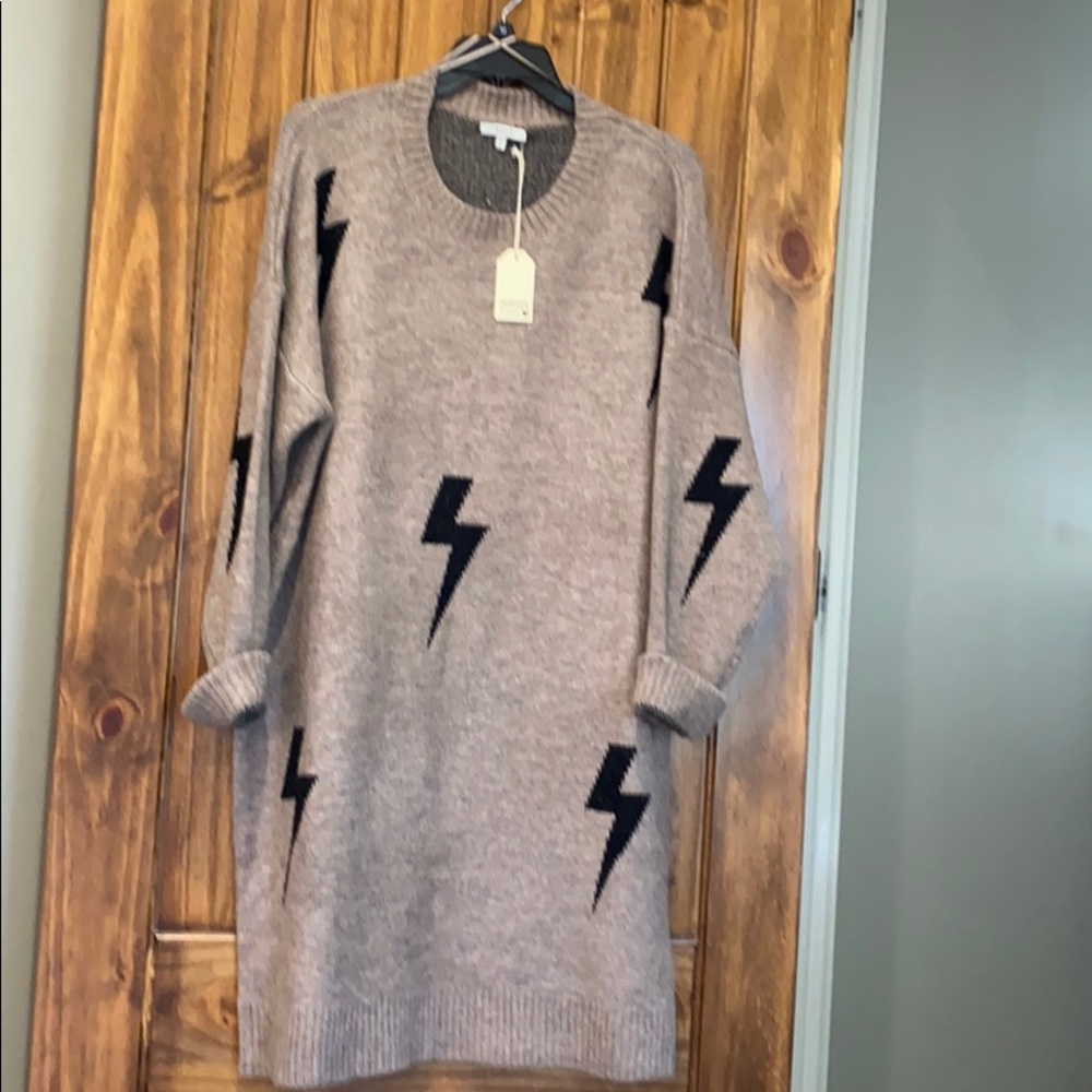Jodifil lightning bolt sweater dress!